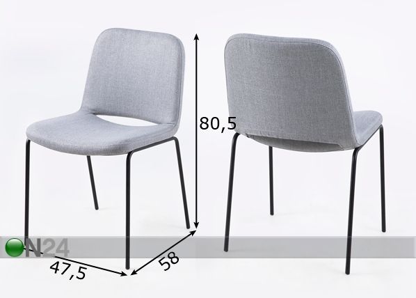 Комплект стульев Gifu 2 шт размеры