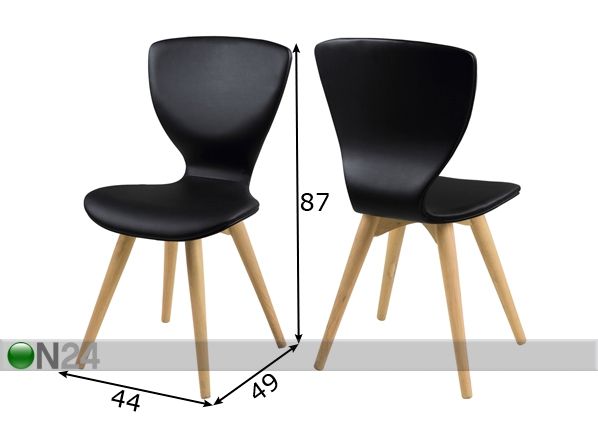 Комплект стульев Gongli, 2 шт размеры