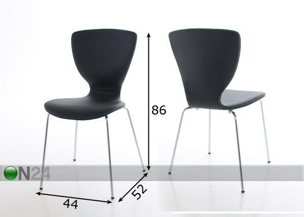 Комплект стульев Gongli 4 шт размеры