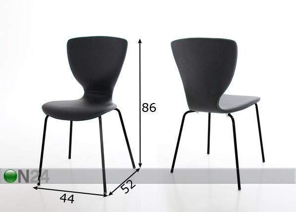 Комплект стульев Gongli, 4 шт размеры