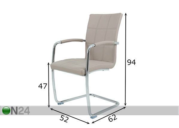 Комплект стульев Grace, 4 шт размеры
