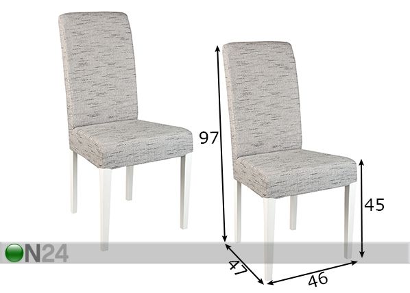 Комплект стульев Huppu, 2 шт размеры