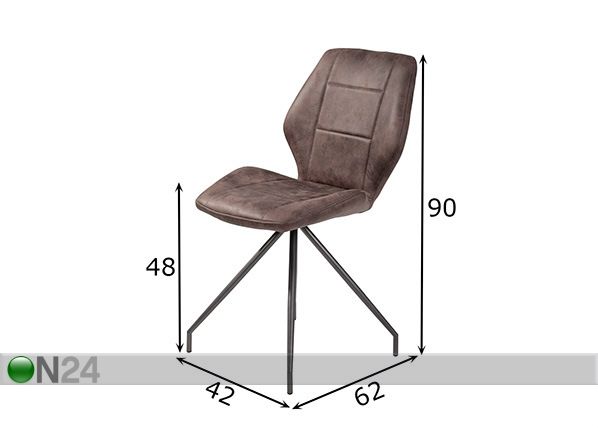 Комплект стульев Isabell 2 шт размеры