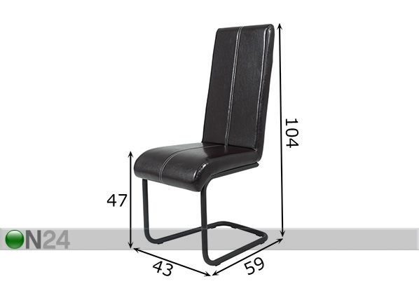 Комплект стульев Jessi 2 шт размеры