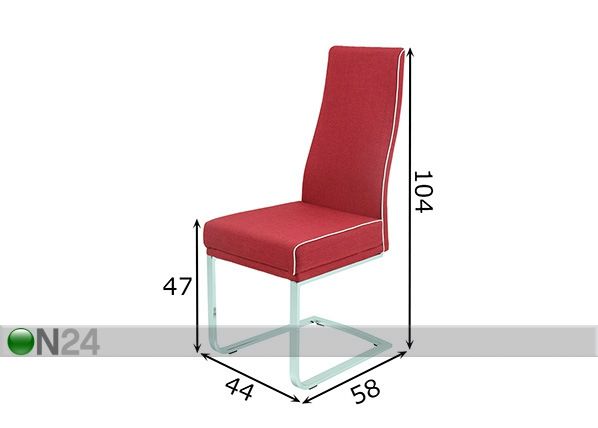 Комплект стульев Joy 4 шт размеры