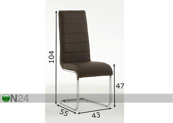 Комплект стульев Jule 4 шт размеры