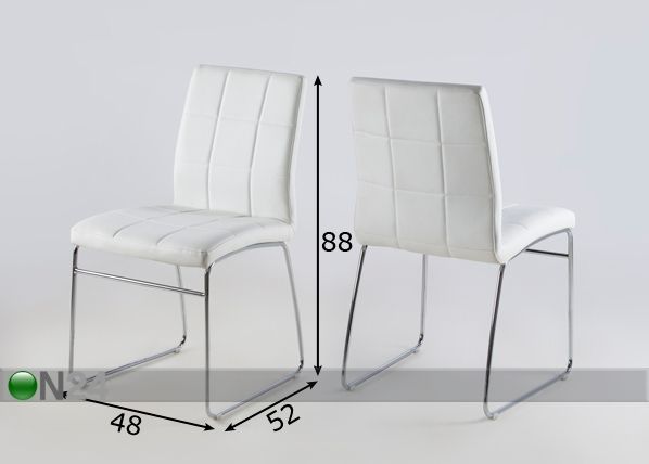 Комплект стульев Justin 4 шт размеры