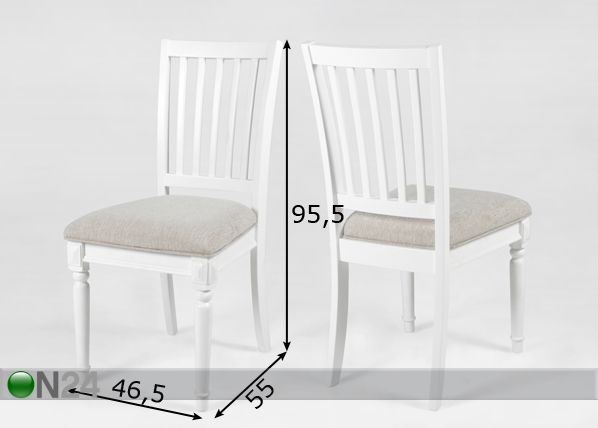 Комплект стульев Kalmar-B 2 шт размеры