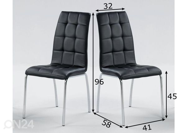 Комплект стульев Krista 2 шт размеры