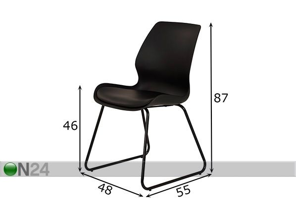 Комплект стульев Lena 2 шт размеры