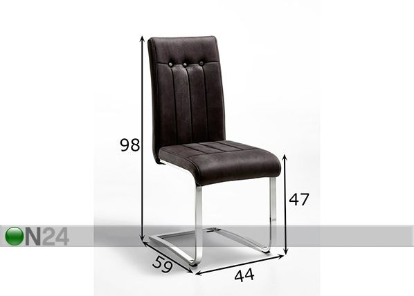 Комплект стульев Leonie 2 шт размеры
