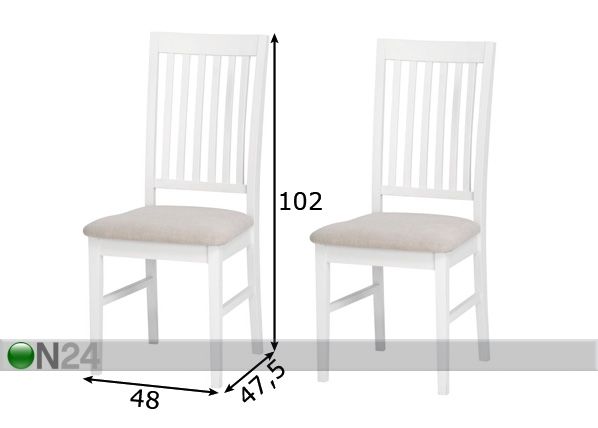 Комплект стульев London 2 шт размеры