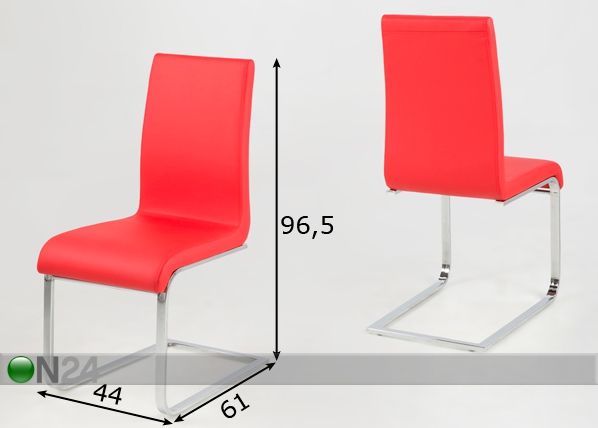 Комплект стульев Maddox 2 шт размеры