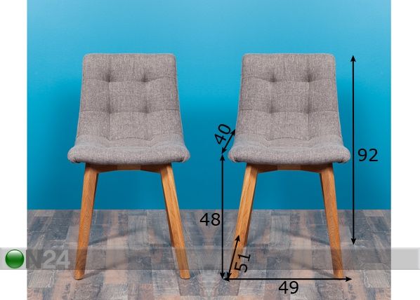 Комплект стульев Max Chiro, 2 шт размеры