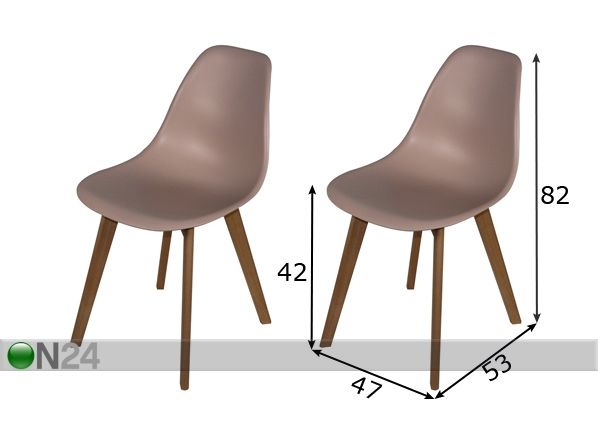 Комплект стульев Mississippi, 2 шт размеры