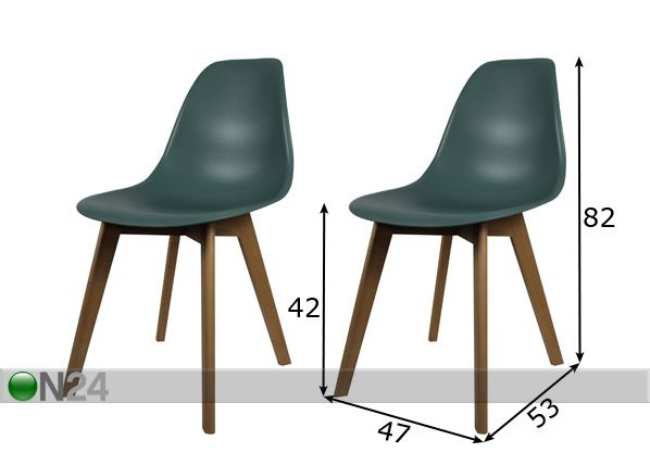 Комплект стульев Mississippi, 2 шт размеры