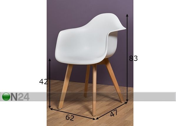 Комплект стульев Missouri, 2 шт размеры