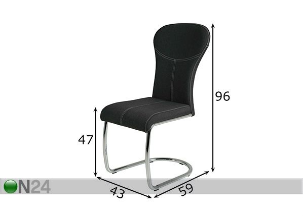 Комплект стульев Nora 2 шт размеры