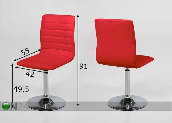 Комплект стульев Piper 2 шт размеры