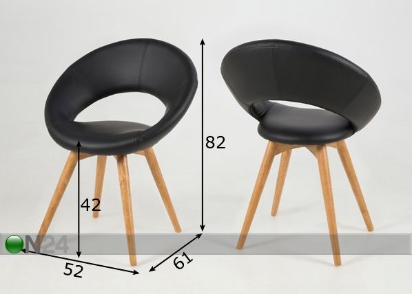Комплект стульев Plump, 2 шт размеры