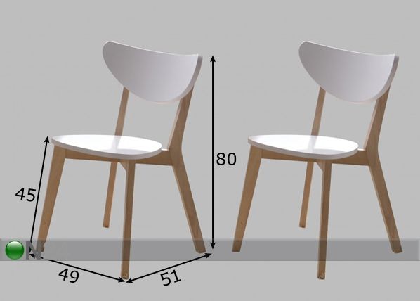 Комплект стульев Renata, 2 шт размеры