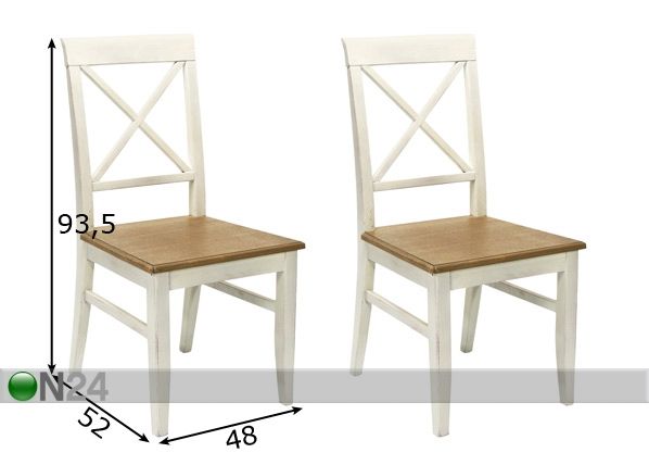 Комплект стульев Samira, 2 шт размеры
