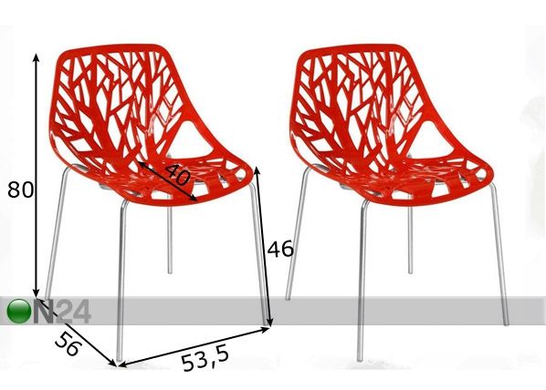 Комплект стульев Susi, 2 шт размеры
