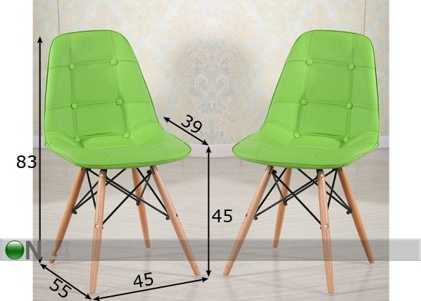 Комплект стульев Tess, 2 шт размеры