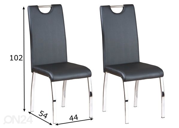 Комплект стульев Texas, 2 шт размеры