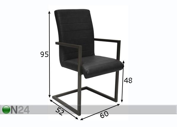 Комплект стульев Toscana-K, 2 шт размеры