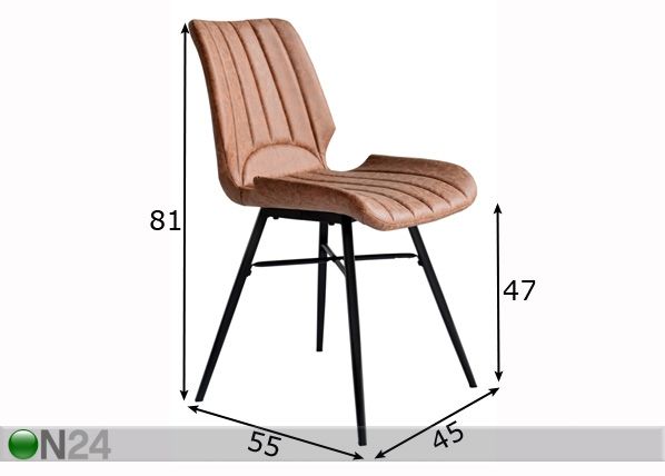 Комплект стульев Unique 6 шт размеры