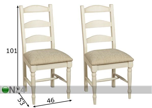 Комплект стульев Westerly 2 шт размеры