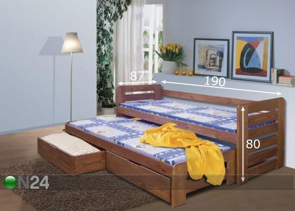 Комплект 2-местной кровати Tom 80x180 cm размеры