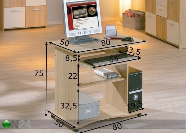 Компьютерный стол Durini размеры