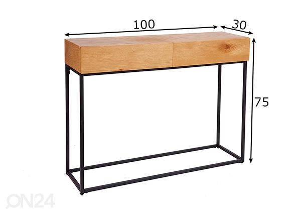 Консольный стол Elements размеры