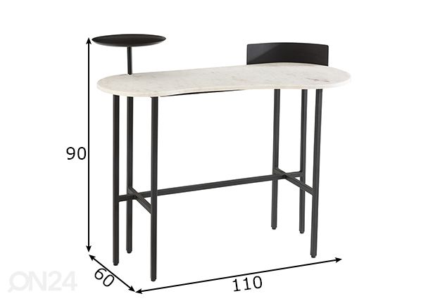 Консольный стол Ferro размеры