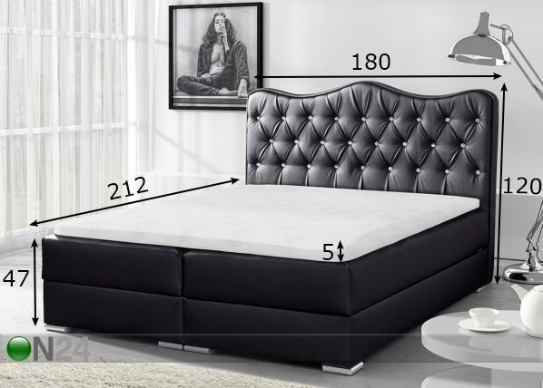 Континентальная кровать с двумя ящиками 180x200 cm размеры