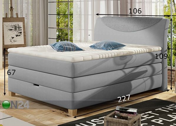 Континентальная кровать с ящиком 100x200 cm размеры