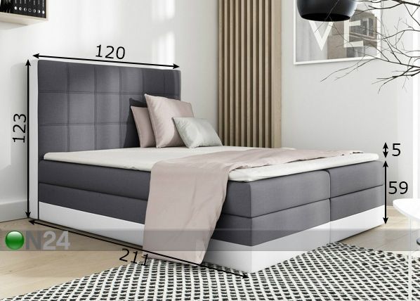 Континентальная кровать с ящиком 120x200 cm размеры