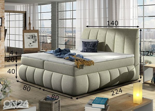 Континентальная кровать с ящиком 140x200 cm размеры