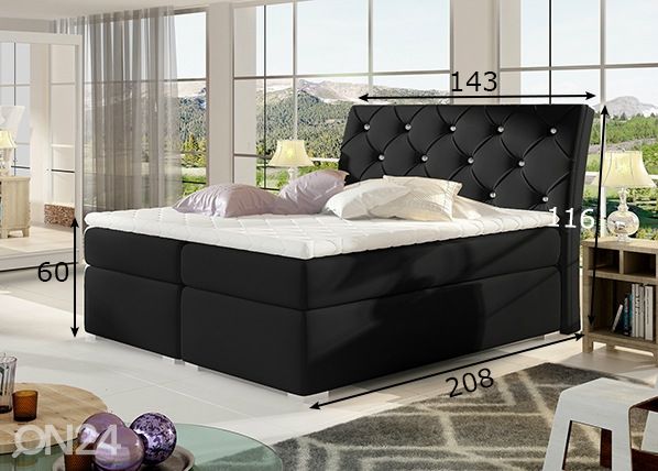 Континентальная кровать с ящиком 140x200 cm размеры