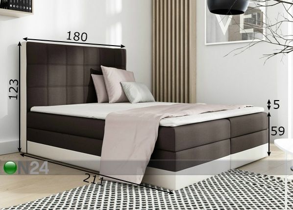 Континентальная кровать с ящиком 180x200 cm размеры