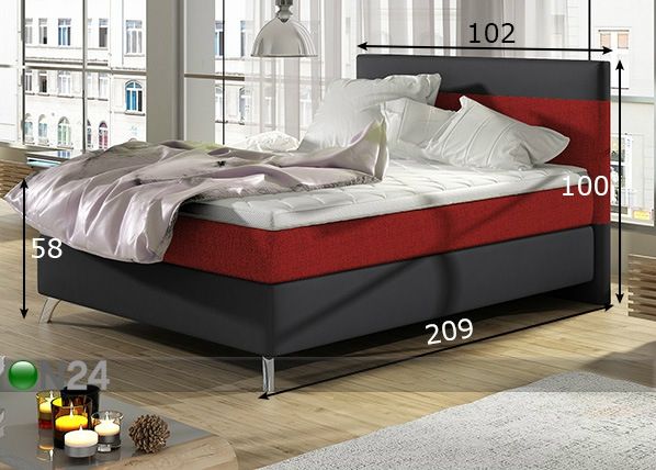 Континентальная кровать 100x200 cm размеры
