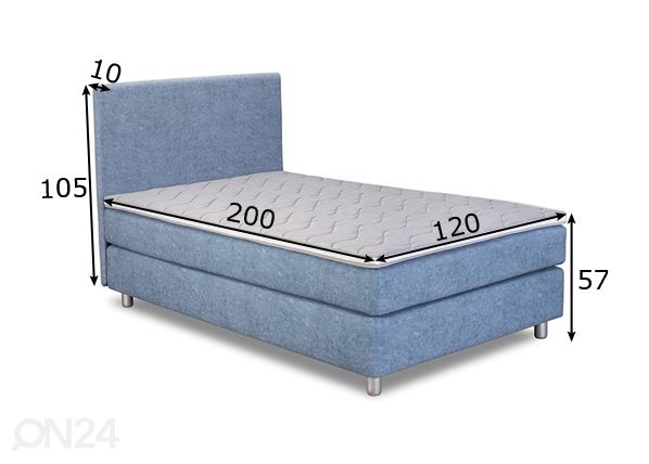 Континентальная кровать Helios 120x200 cm размеры