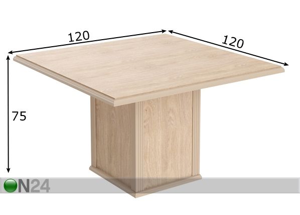 Конференц-стол Raut 120x120 cm размеры
