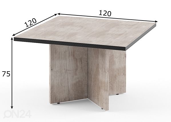 Конференц-стол Torr 120x120 cm размеры