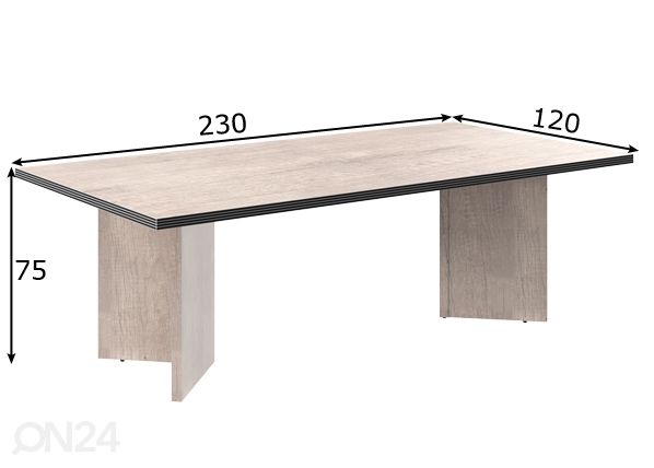 Конференц-стол Torr 230x120 cm размеры