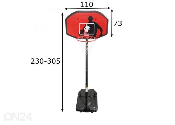 Корзина для баскетбола с основой размеры