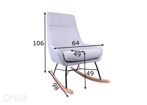 Кресло-качалка Alisa размеры