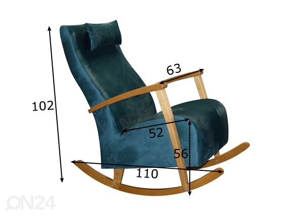 Кресло-качалка Polo размеры
